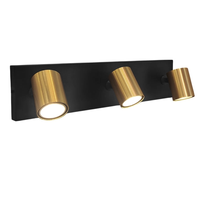 Foco aluminio negro 3 luces Bronce 47,7 cm GU10 - CERE0002
