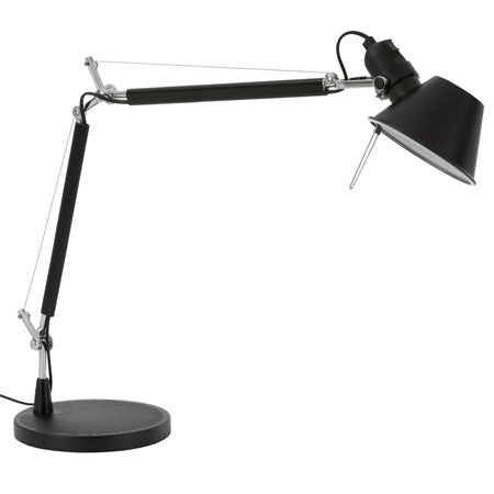 Lámpara sobremesa metal articulado negro E27 - LGLS0022