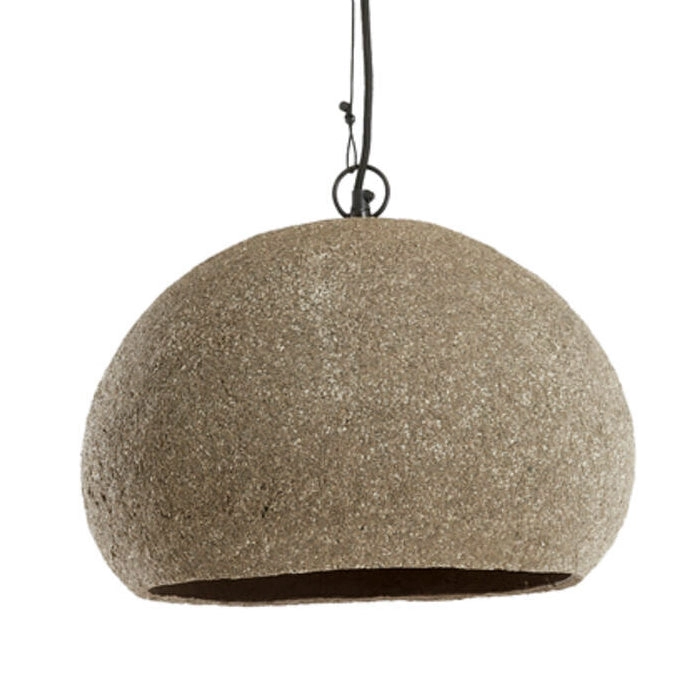 Lámpara colgante papel maché gris oscuro Ø40x28 cm E27 - LLLC0613