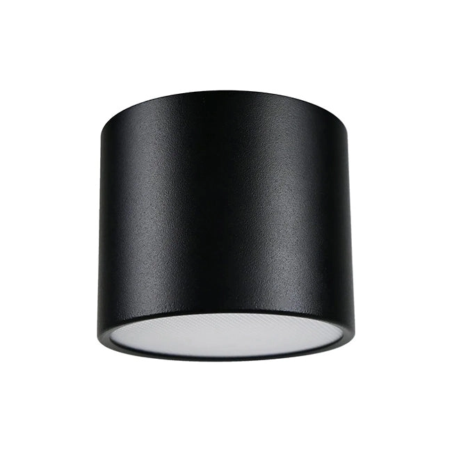 Foco sobrepuesto aluminio negro Ø8,3x7 cm IP44 GX53 - MUFO0152