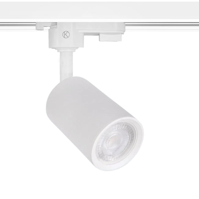 Foco riel aluminio blanco Ø5,5x15 cm GU10 - KOFO0006