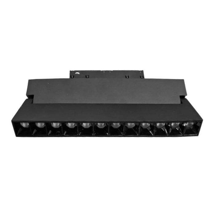 Foco dirigible aluminio para riel magnético negro LED 12W 48V - TDFO0011