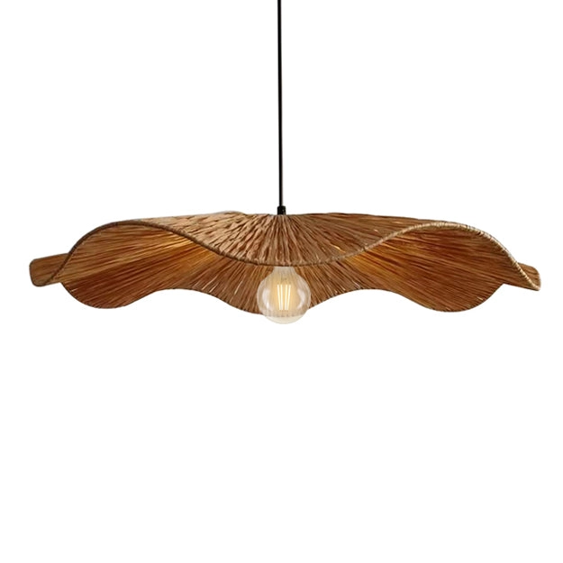 Lámpara colgante rafia natural Ø75x13 cm E27 - OPLC0047