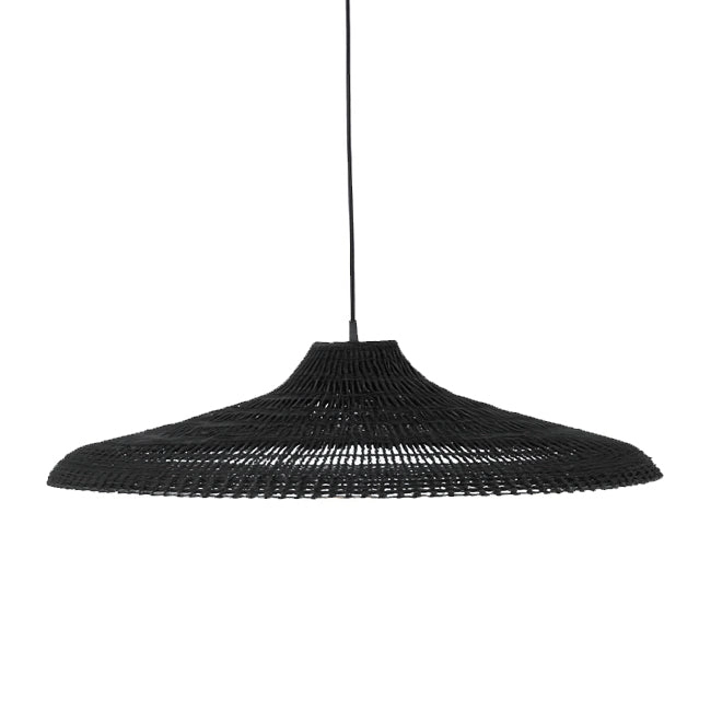 Lámpara colgante fibra natural negro 60x15 cm E27 - BRLC0060