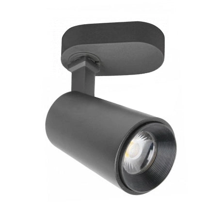 Foco metal negro Ø 4,5x9 cm LED 7W - MUFO0064