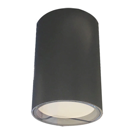Foco metal vidrio templado gris sobrepuesto IP 44 Ø 6x9 cm GU10 - MUFO0083