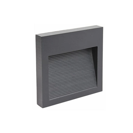 Apliqué aluminio grafito exterior IP 65 9x9 cm LED 3W - MUAP0020