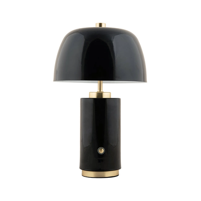 Lámpara sobremesa metal recargable negro Ø18x30 cm 2W LED - PGLS0064