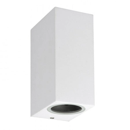 Apliqué bidireccional aluminio blanco exterior IP 44 6,5x15 cm 2 luces GU10 - MUAP0009