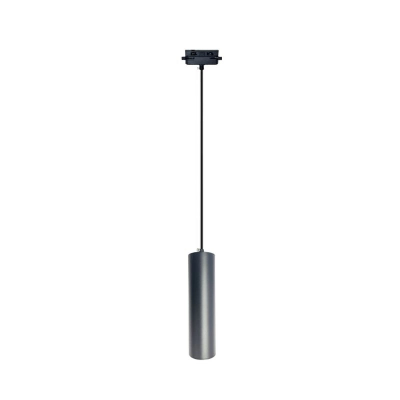 Lámpara colgante para riel monofásico aluminio negro Ø5.5x63 cm GU10 - KOLC0002
