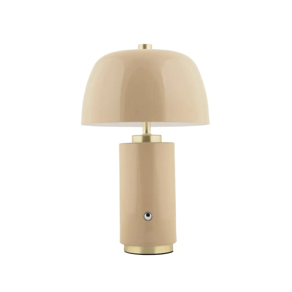 Lámpara sobremesa metal  recargable café claro Ø18x30 cm 2W LED - PGLS0080
