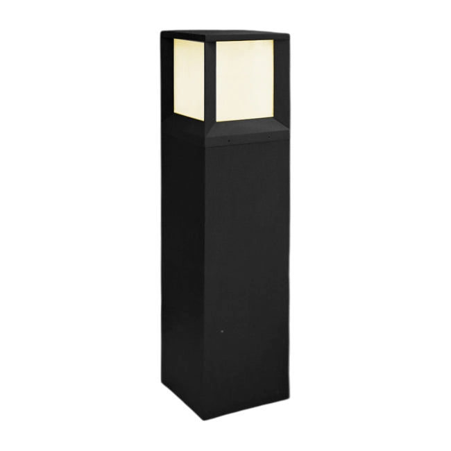 Farol de jardín aluminio negro 15x15x60 cm 20W LED - JGFA0002