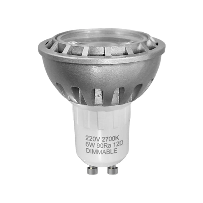 Ampolleta luz cálida GU10 LED 6W 12° grados de apertura - MIAM0004