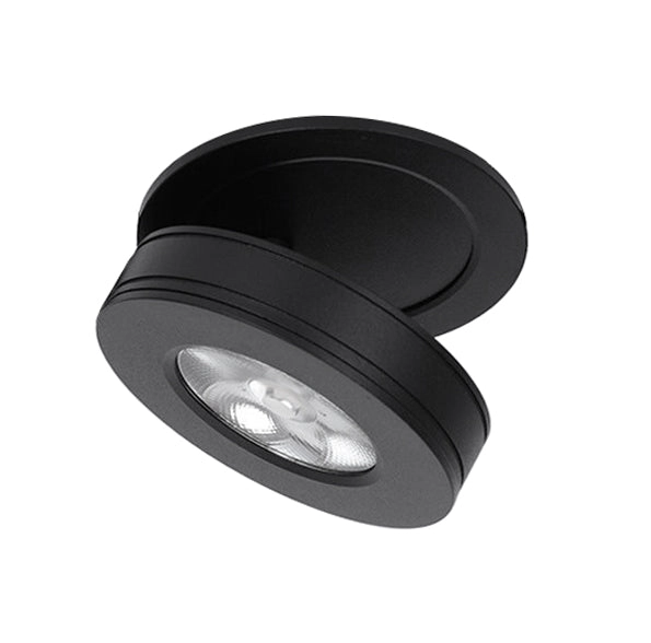Foco embutido dimeable aluminio negro Ø 8 cm LED 6W - TOFO0018
