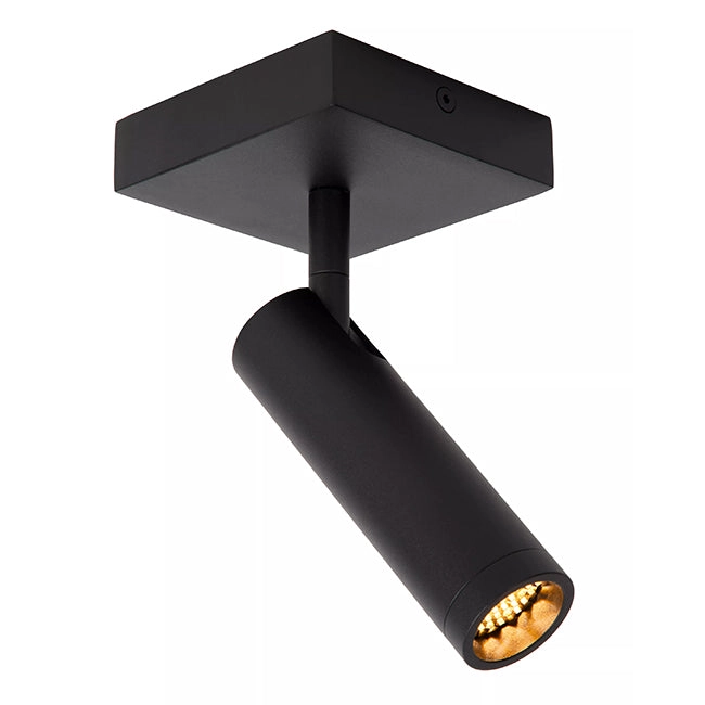 Foco aluminio negro 10x10x23 cm 1 luz GU10 (MR11) - LUFO0026