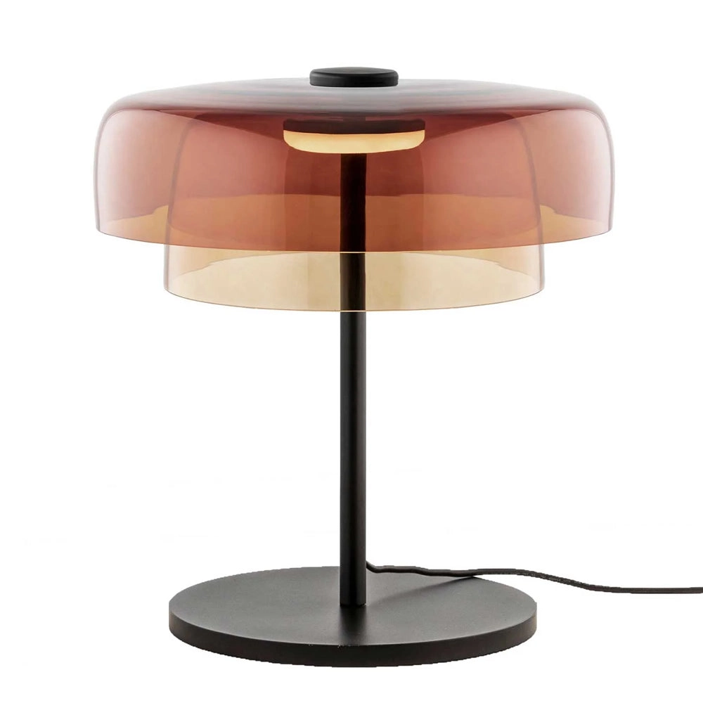 Lámpara sobremesa metal mas vidrio Ambar Ø42x45 cm 5W LED - LGLS0069