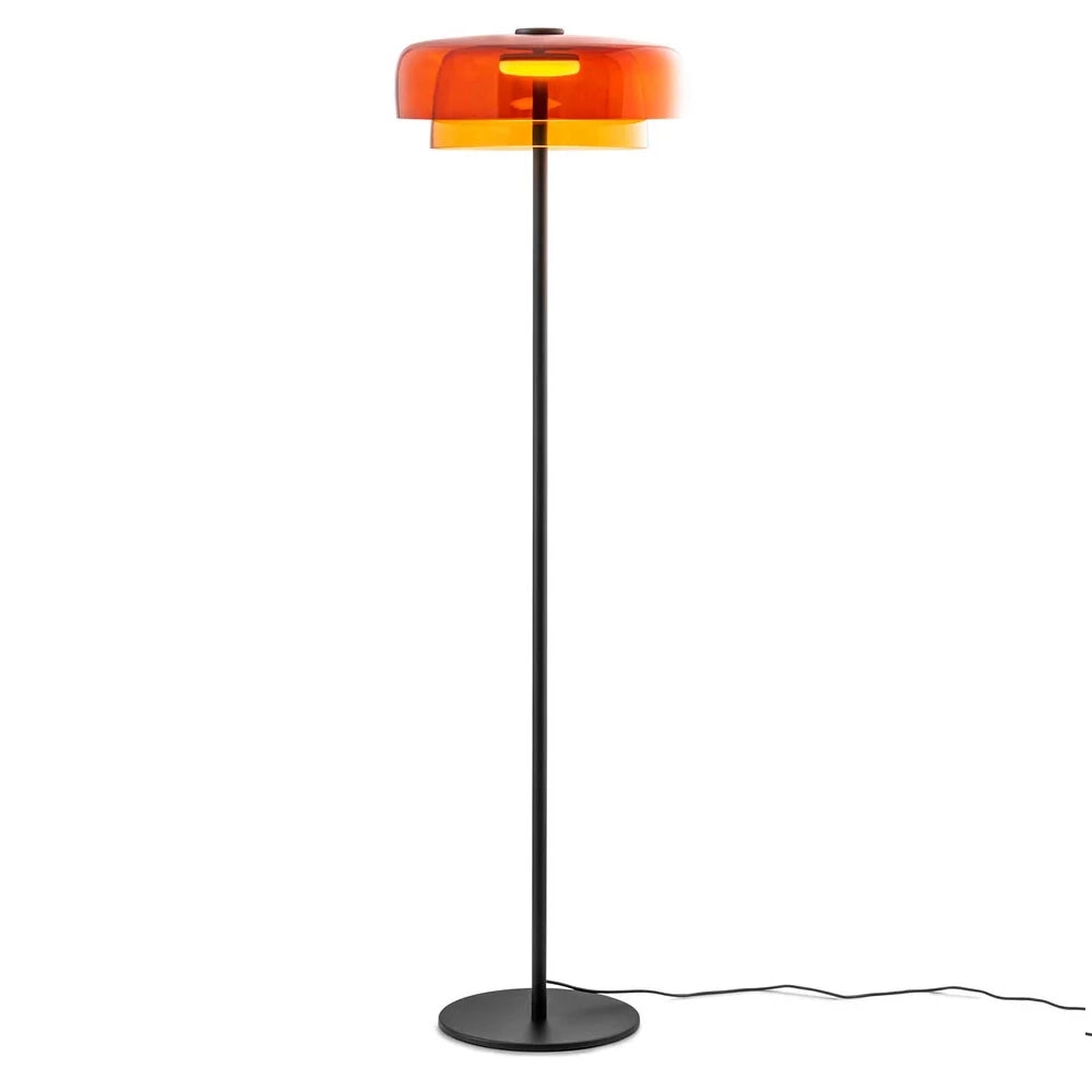 Lámpara de pie metal vidrio Ambar 42X150cm 36W LED - LGLP0039