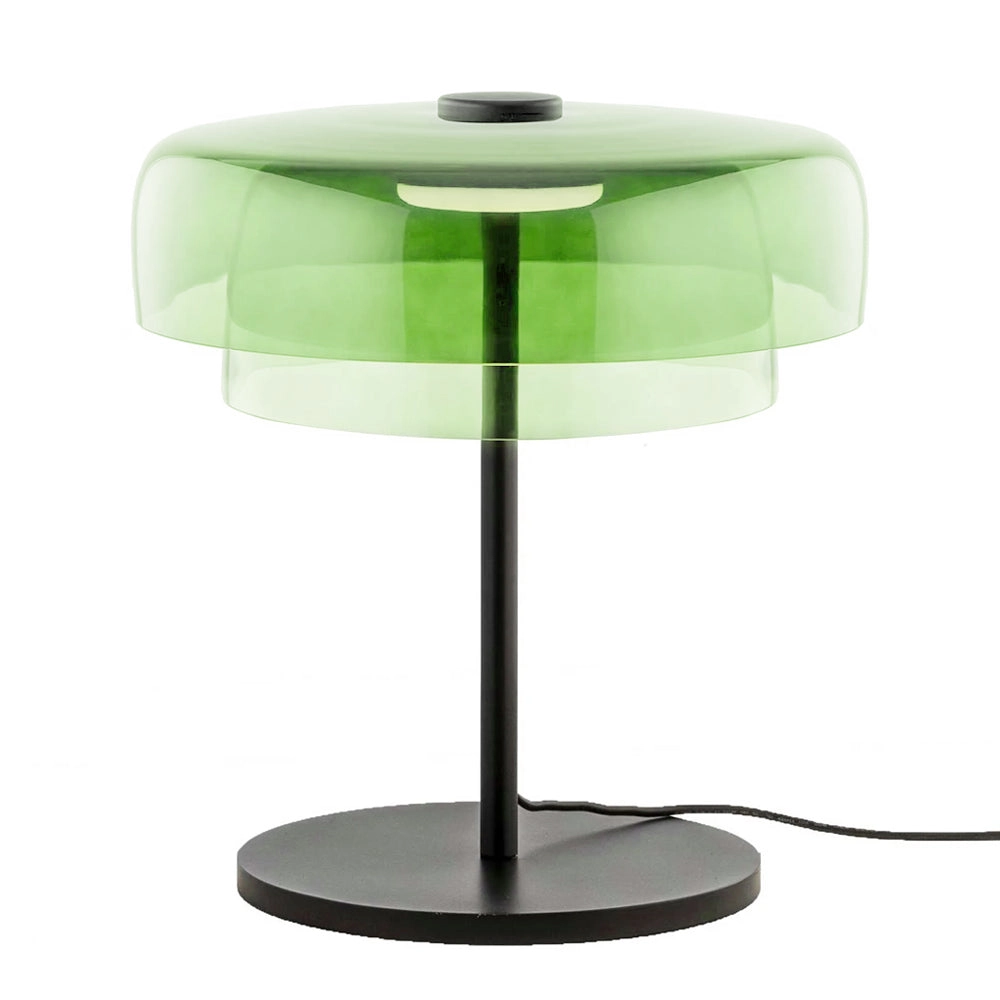 Lámpara sobremesa vidrio verde Ø42x43 cm LED 5W - LGLS0067