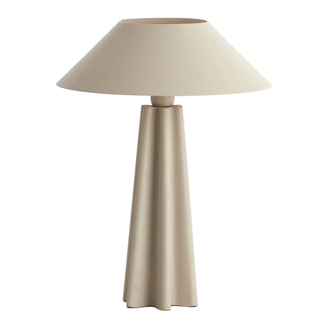 Lámpara sobremesa metal crema mate Ø38x49 cm E14 - LLLS0340