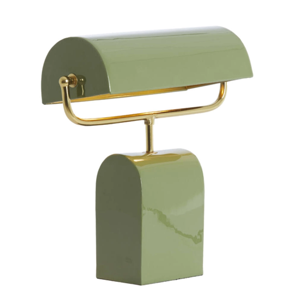 Lámpara de mesa verde claro oro L35xH38 cm E27 - LLLS0445