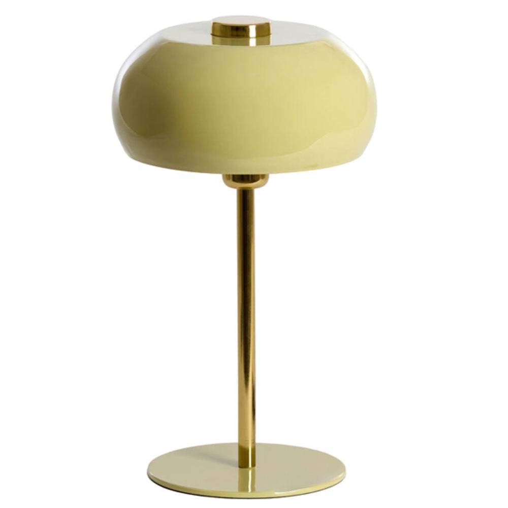 Lámpara de mesa metal verde claro brillante oro Ø23xH40cm - LLLS0436