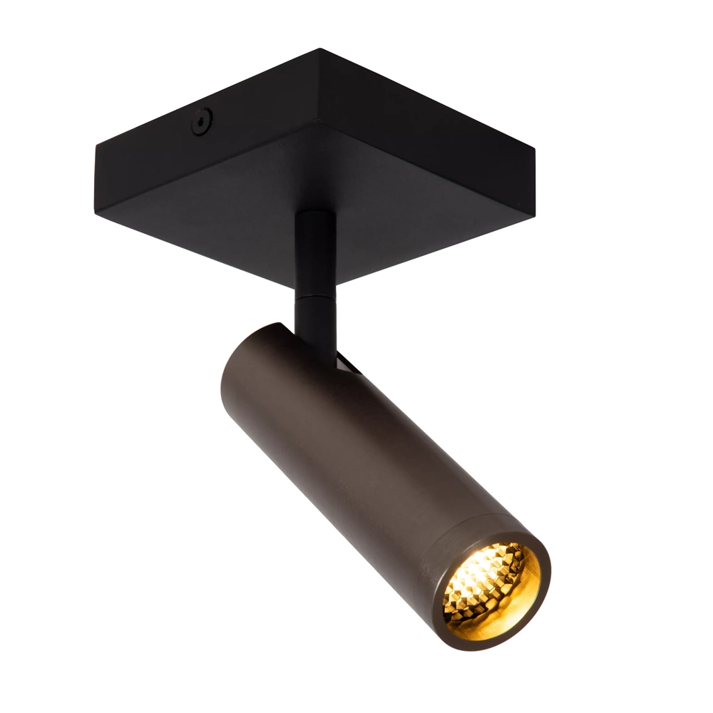 Foco aluminio negro hierro gris 10x10x23 cm 1 luz GU10 (MR11) - LUFO0045