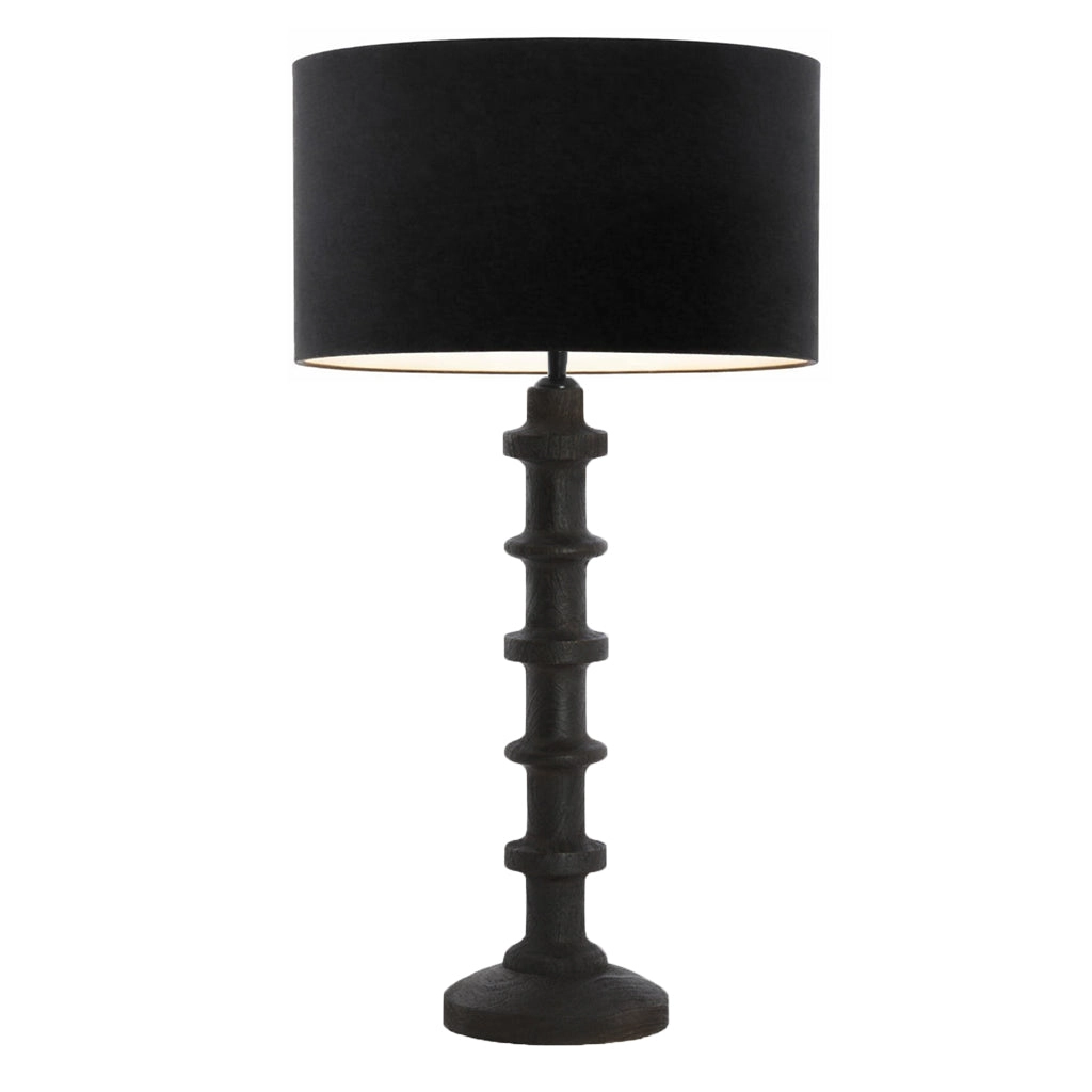 Sobremesa lámpara Ø16x45 cm madera marrón rojizo oscuro mate - LLLS0406