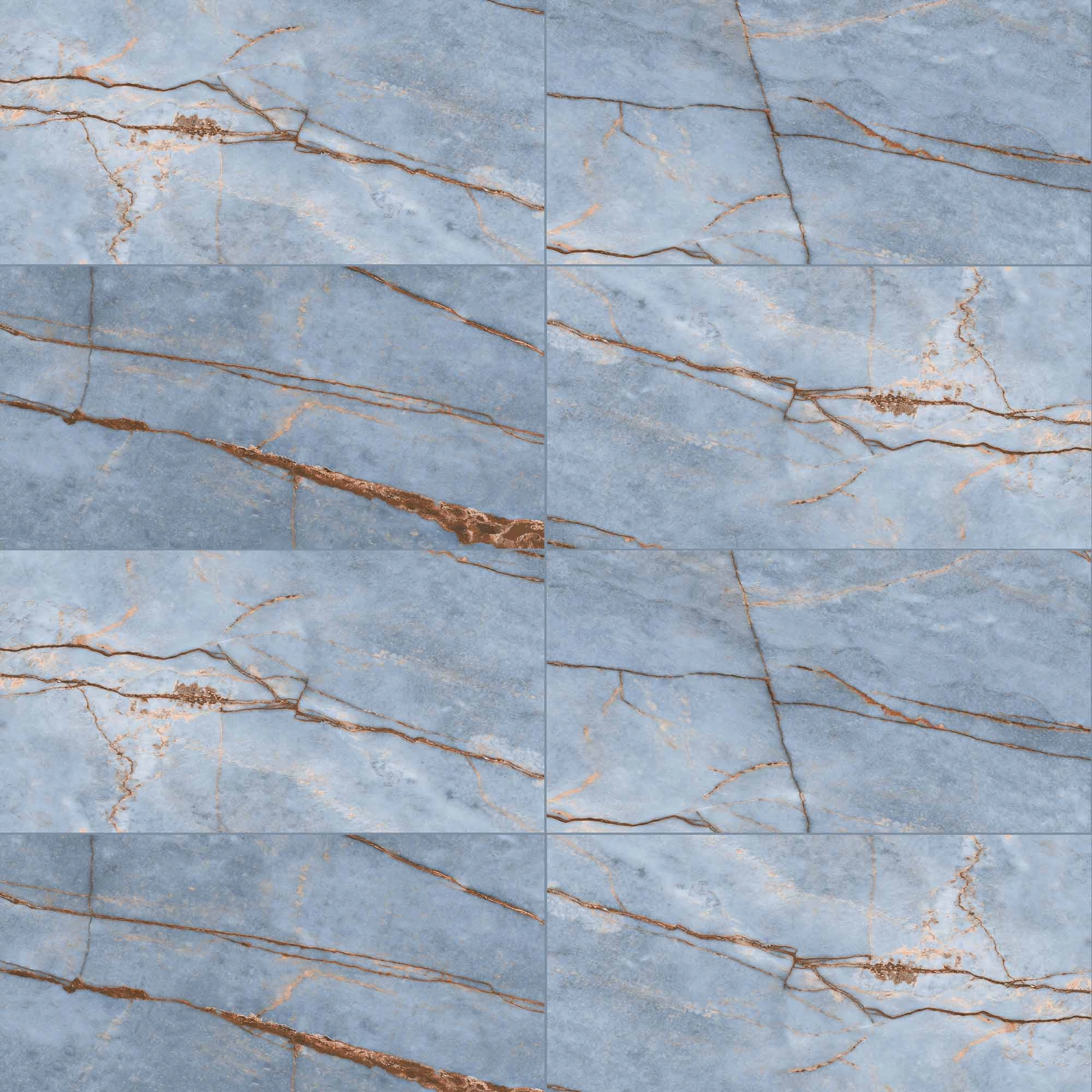 Porcelanato Maxi Heritage Luxe Azure Mate 80x180 cm