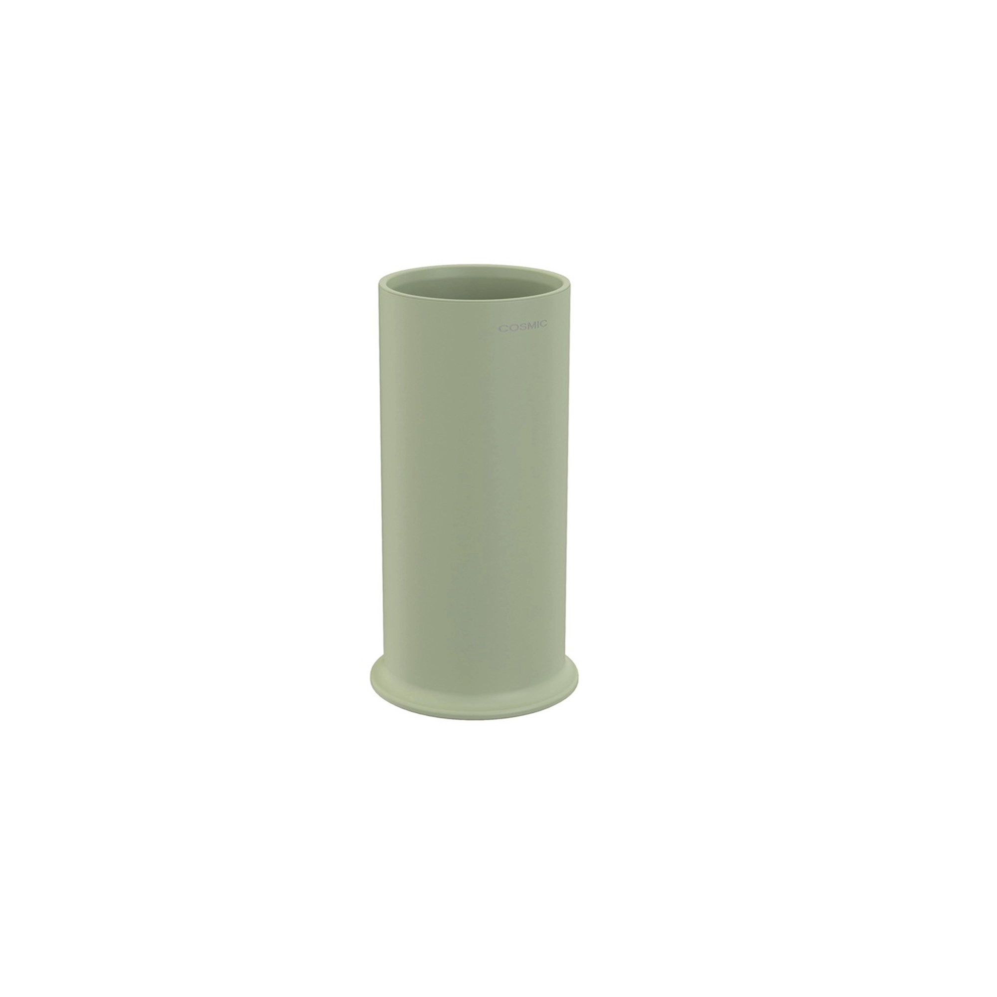 Vaso Portacepillo Sobreponer Verde Salvia 73x73x140mm