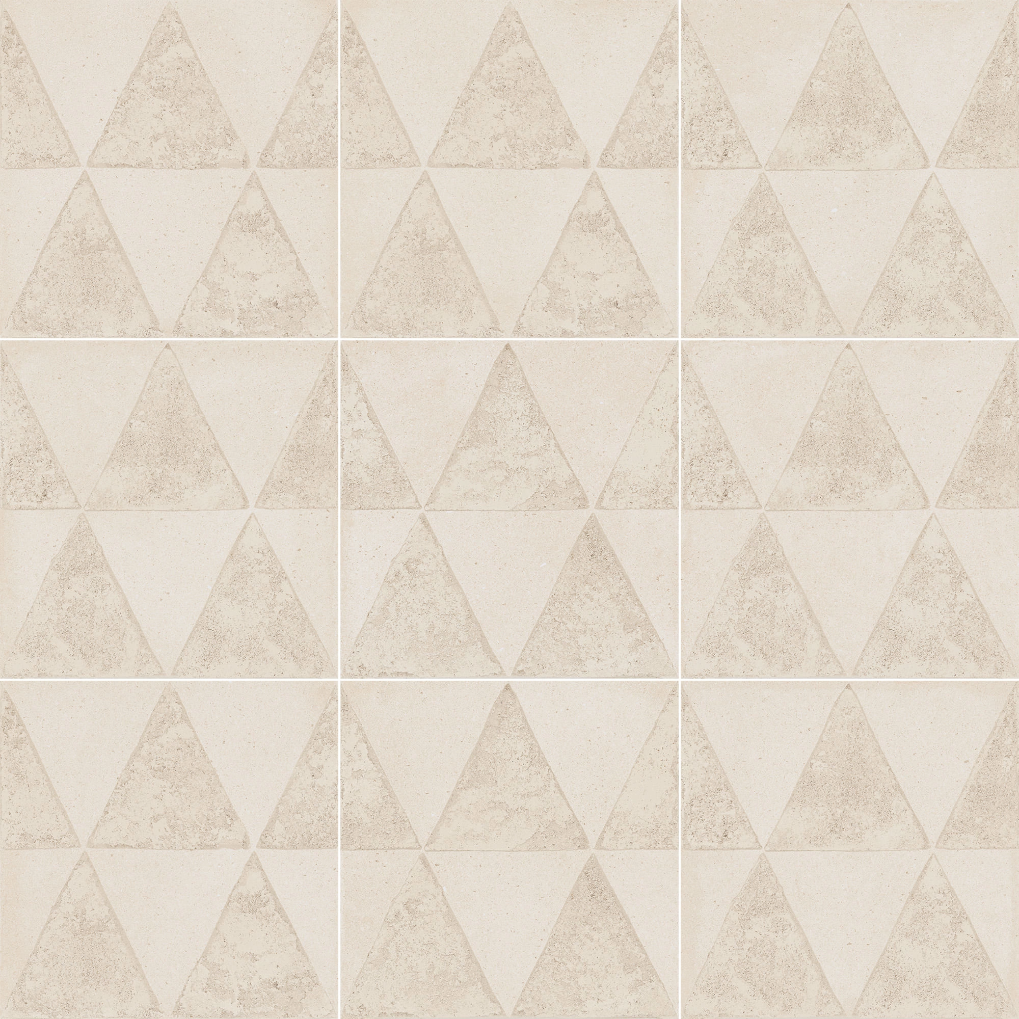 Porcelanato Artcraft Decoro Triangulo Beige Mate 20x20 cm