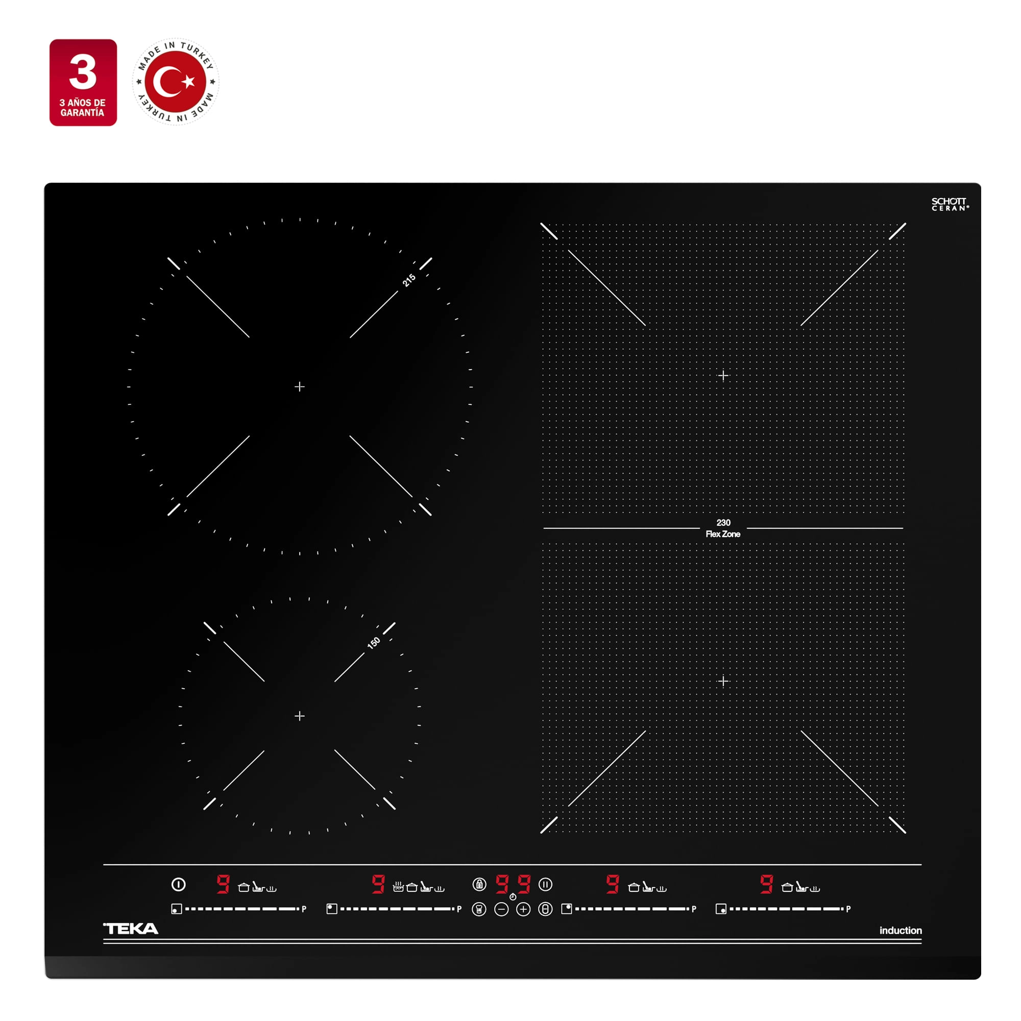 Encimera Inducción 5z Bk Mps Direct Functions Multislider Empotrada 60 cm