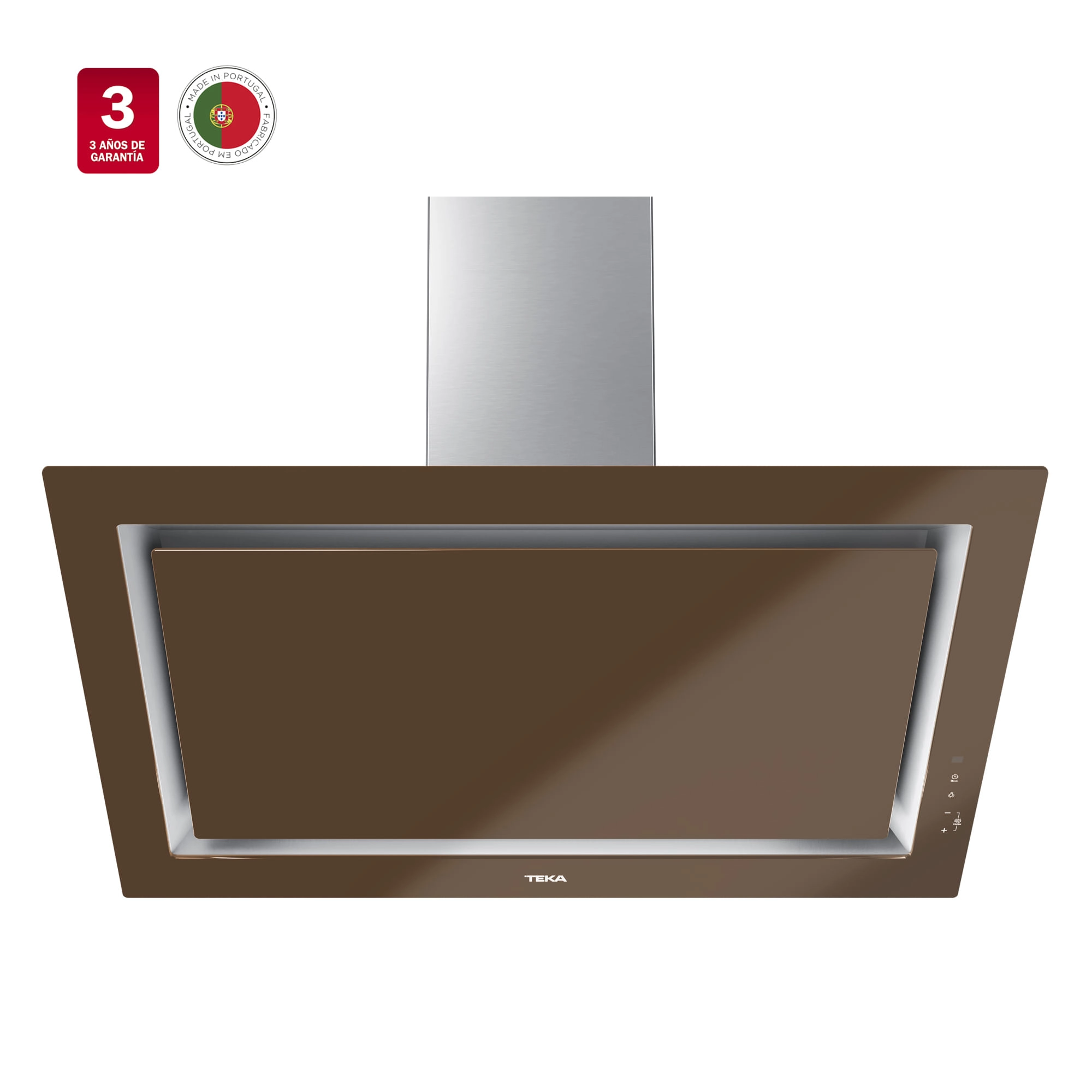 Campana Decorativa Cristal London Brick Brown TOS FreshAir A Muro 90 cm