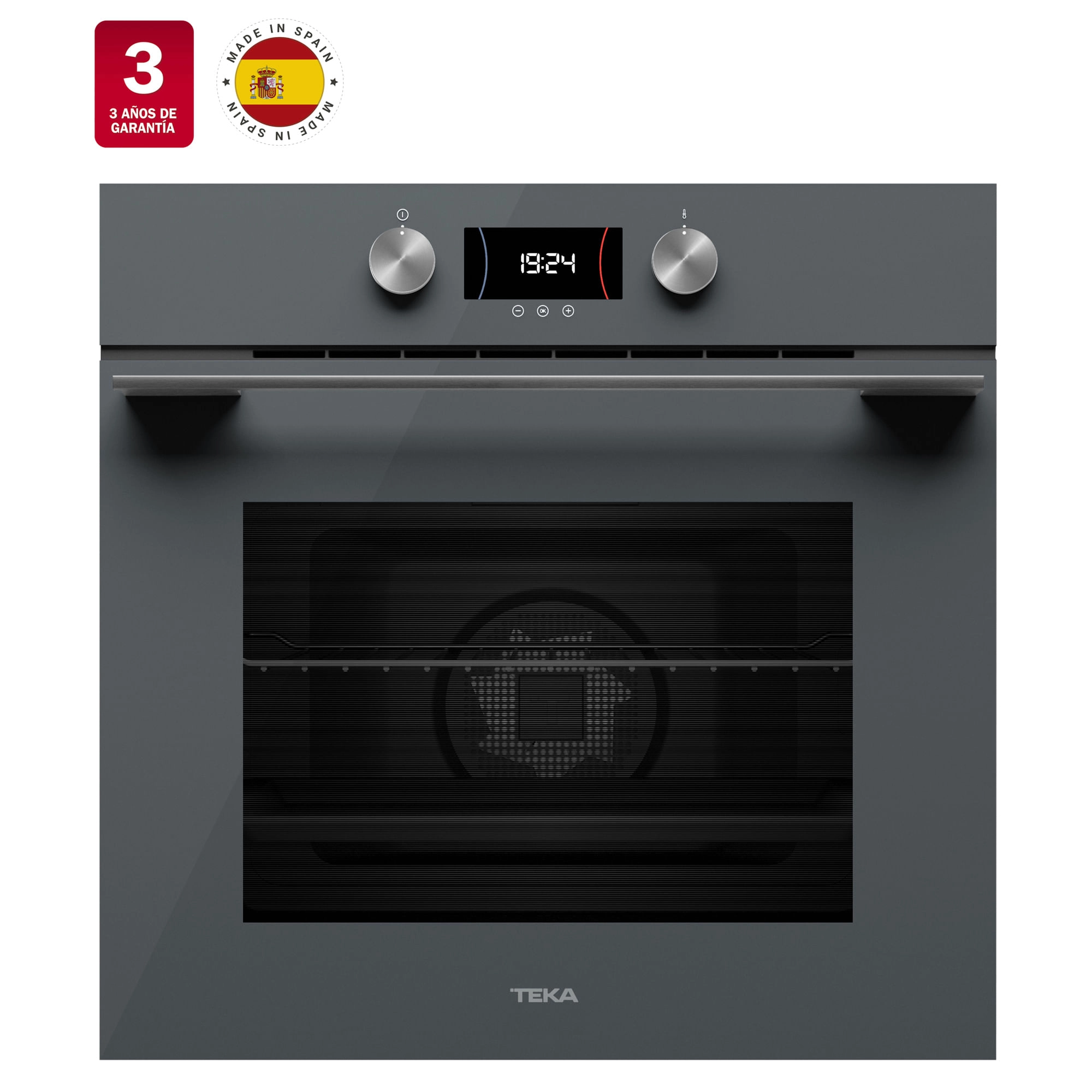 Horno Eléctrico HLB 8400 ST Empotrado Gris Con Convector de 60 cm