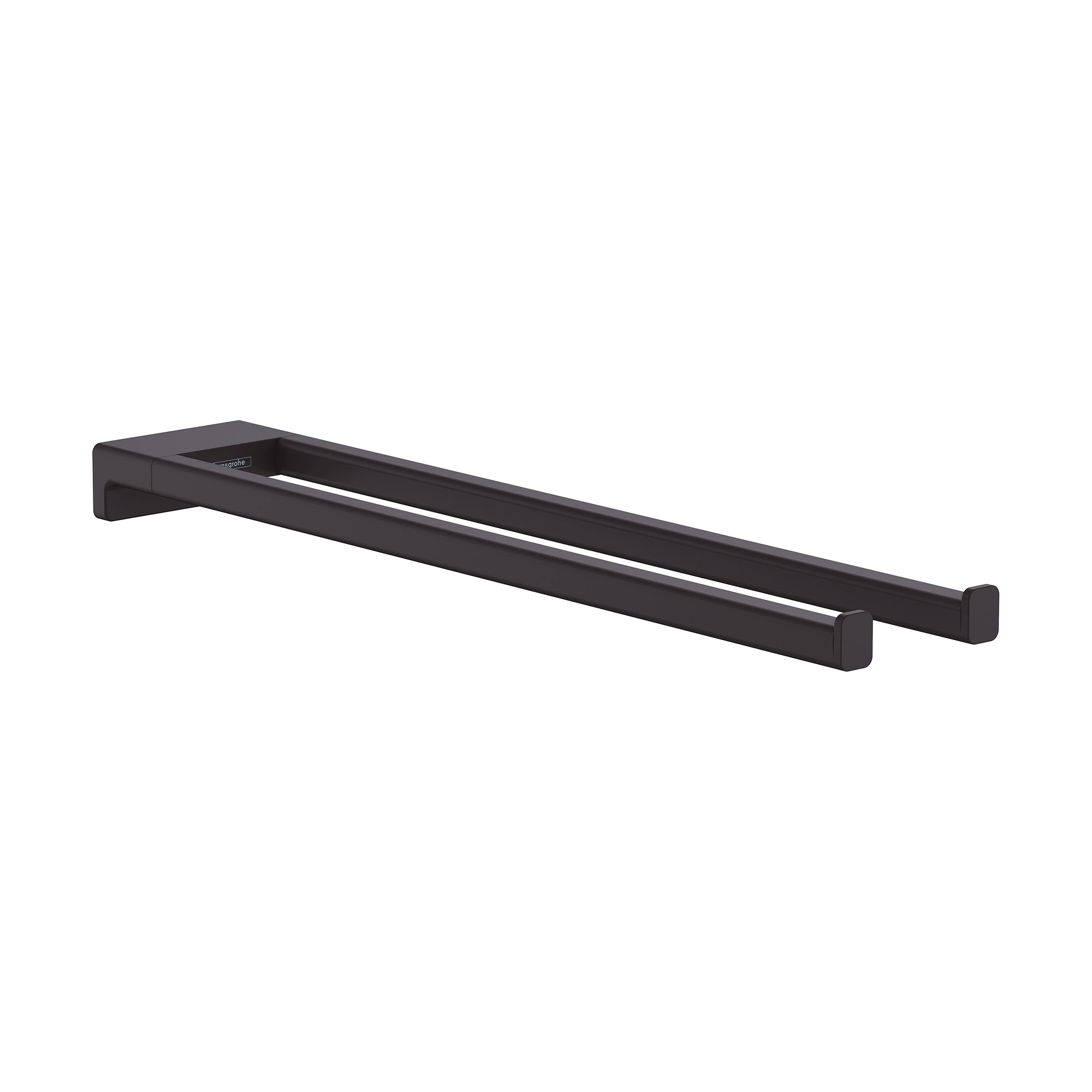Toallero Addstoris de Barra Doble Metal Negro 8x44.5x3.2 cm