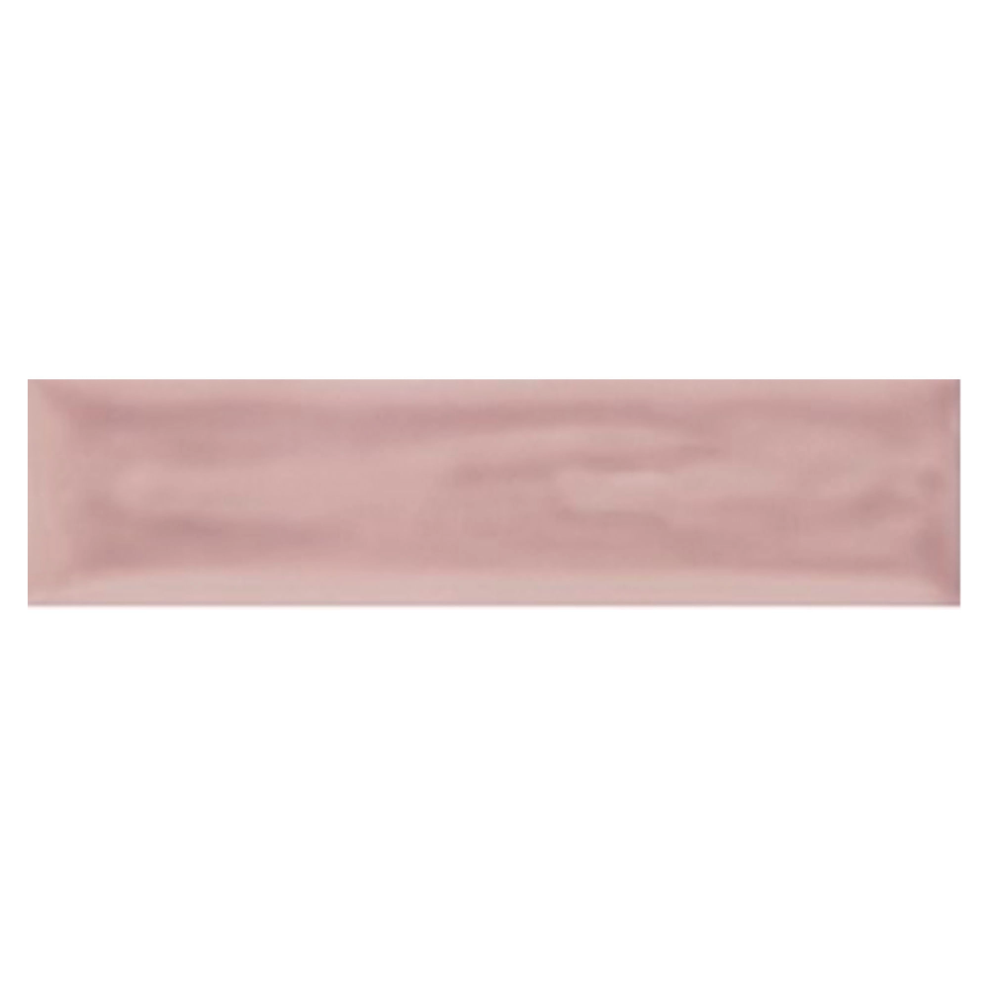 Cerámica Muro Flow Velvet Pink Brillante 7.7x30.5 cm