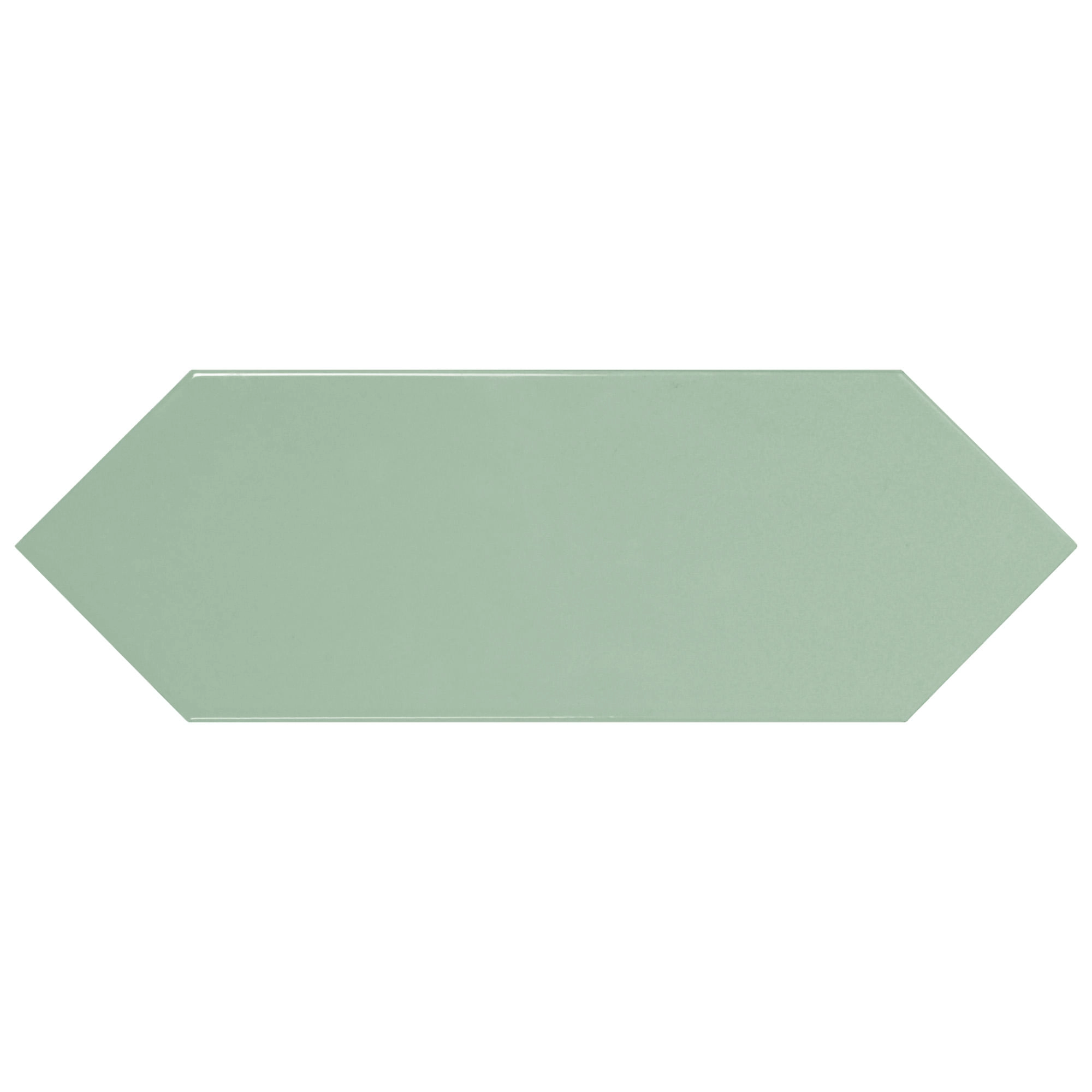 Cerámica Muro Picket Green Brillante 10x30 cm