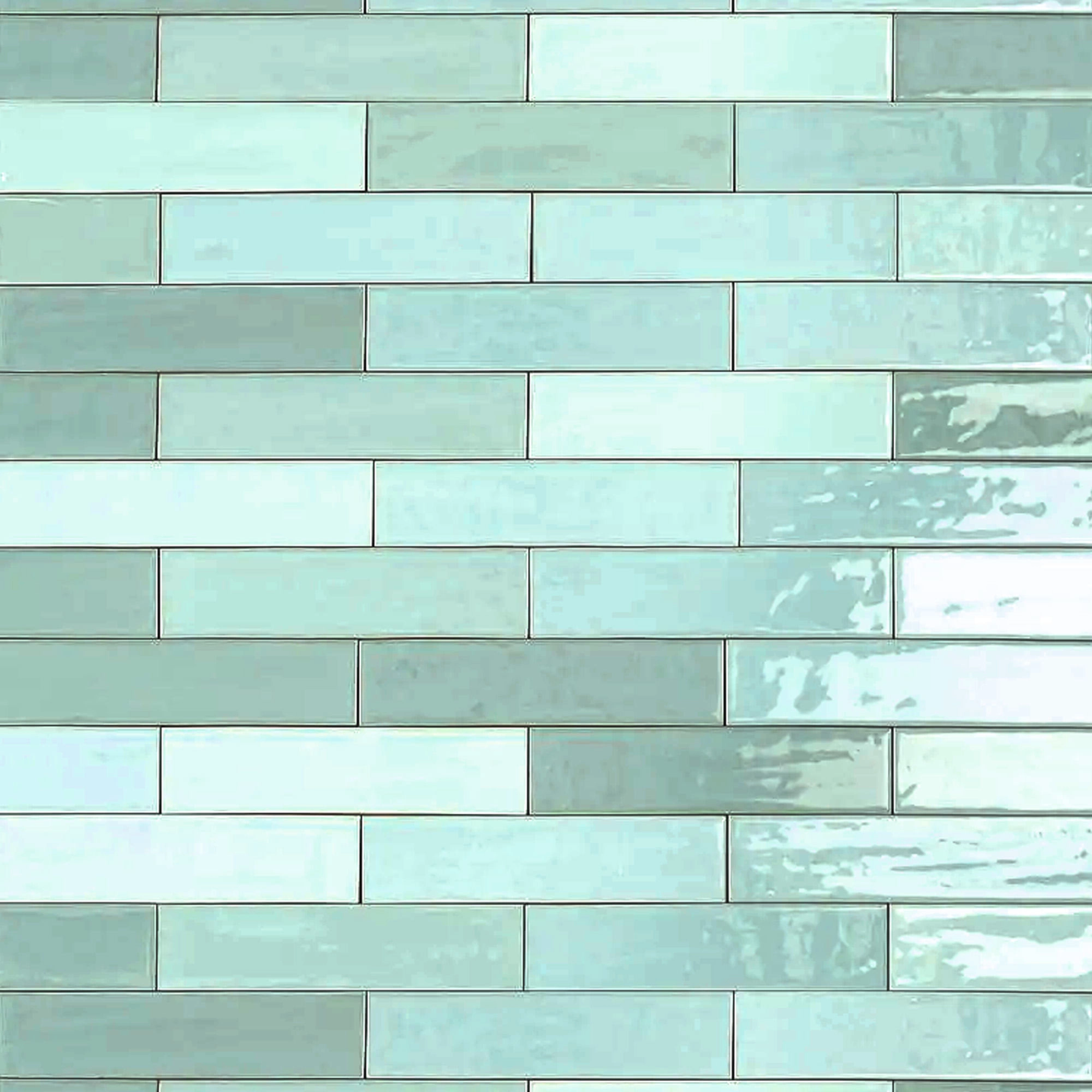 Cerámica Muro Sailing Verde Brillante 6x25 cm