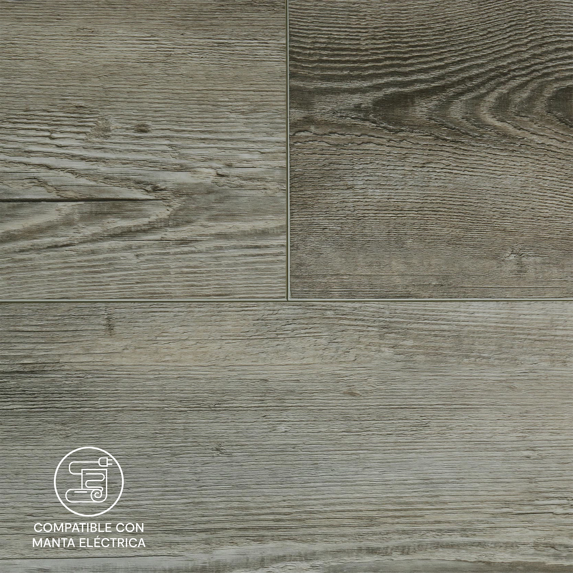 Piso Vinílico SPC Rustic Grey 225x1532 mm