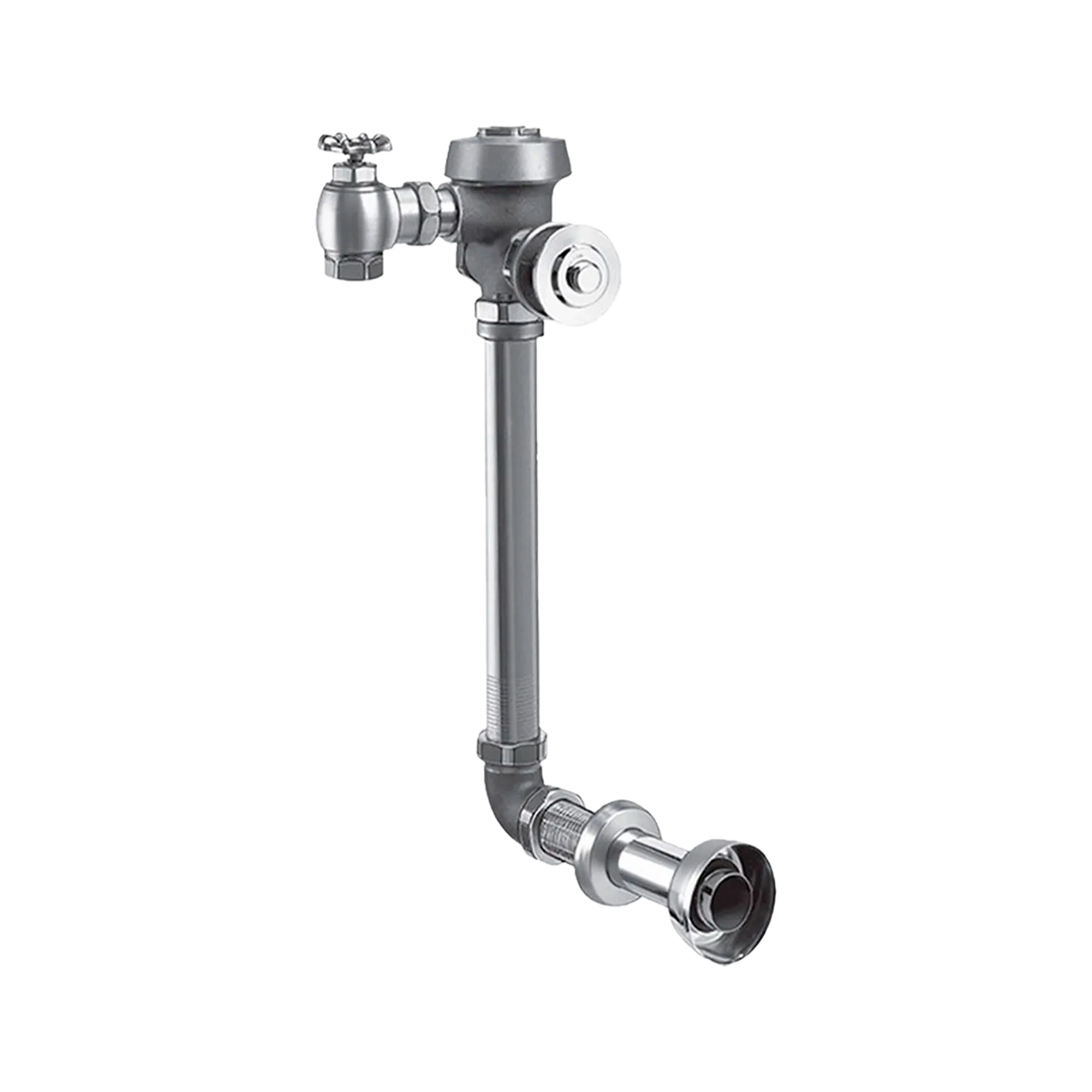 Fluxor Royal WC Empotrado con Pulsador Tubo Recto Cromado 4,8 lts