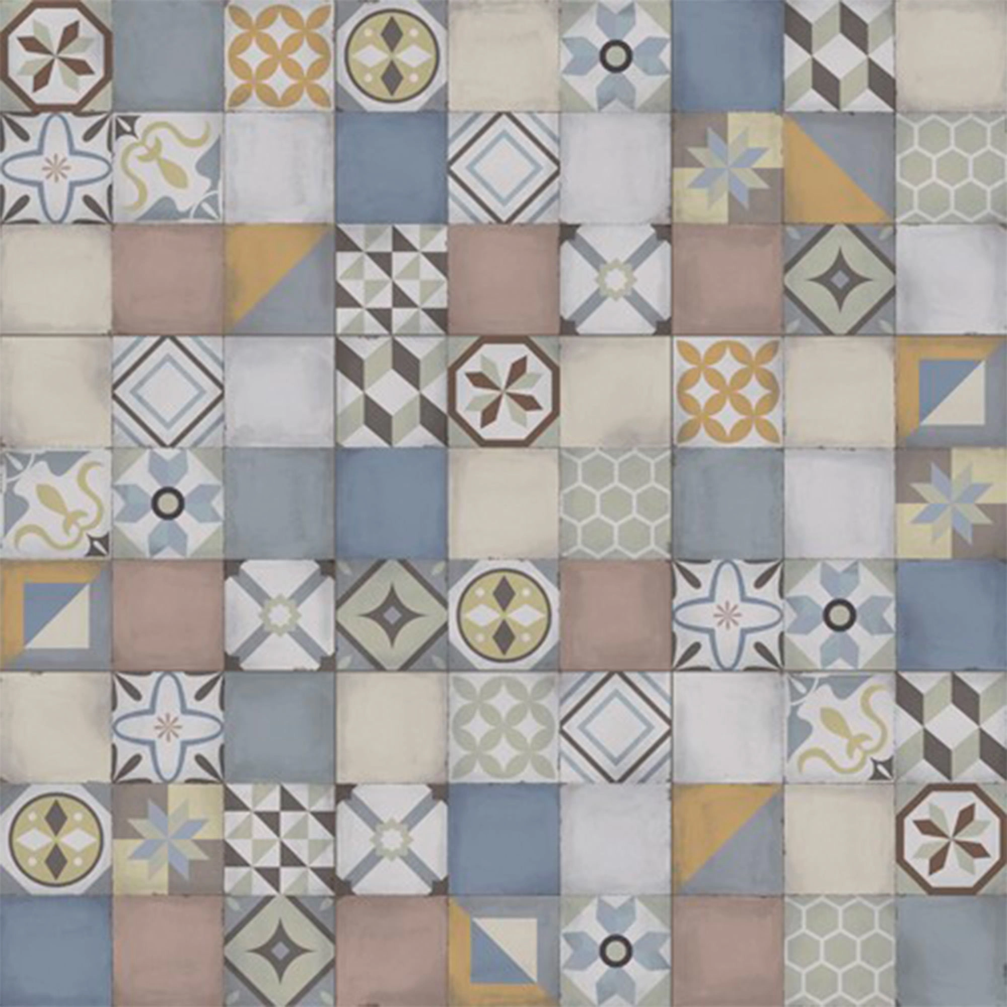Cerámica Mosaico Vecchio Multicolor Mate 46x46 cm