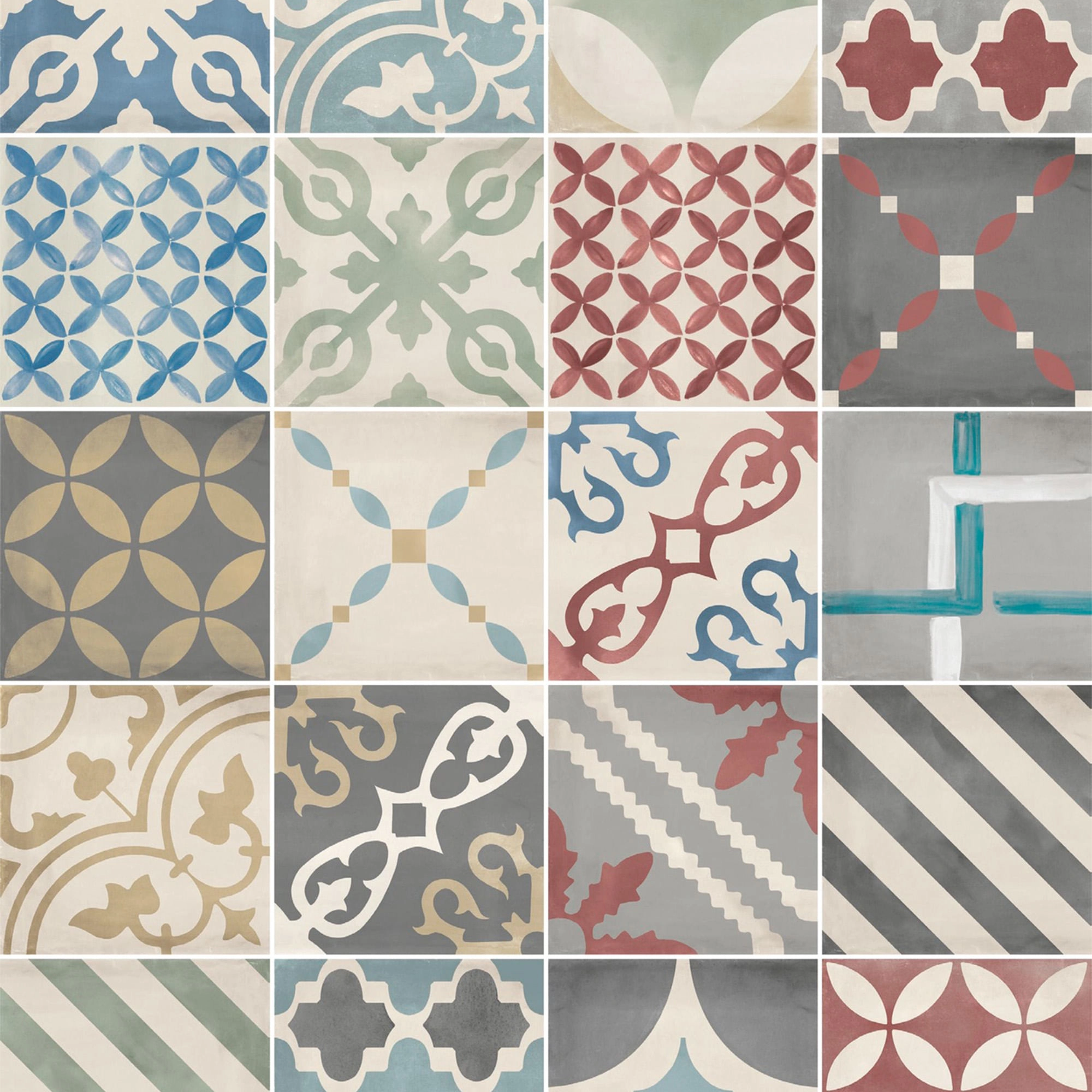 Porcelanato Venti Boost Classic Mix Mate 20x20 cm