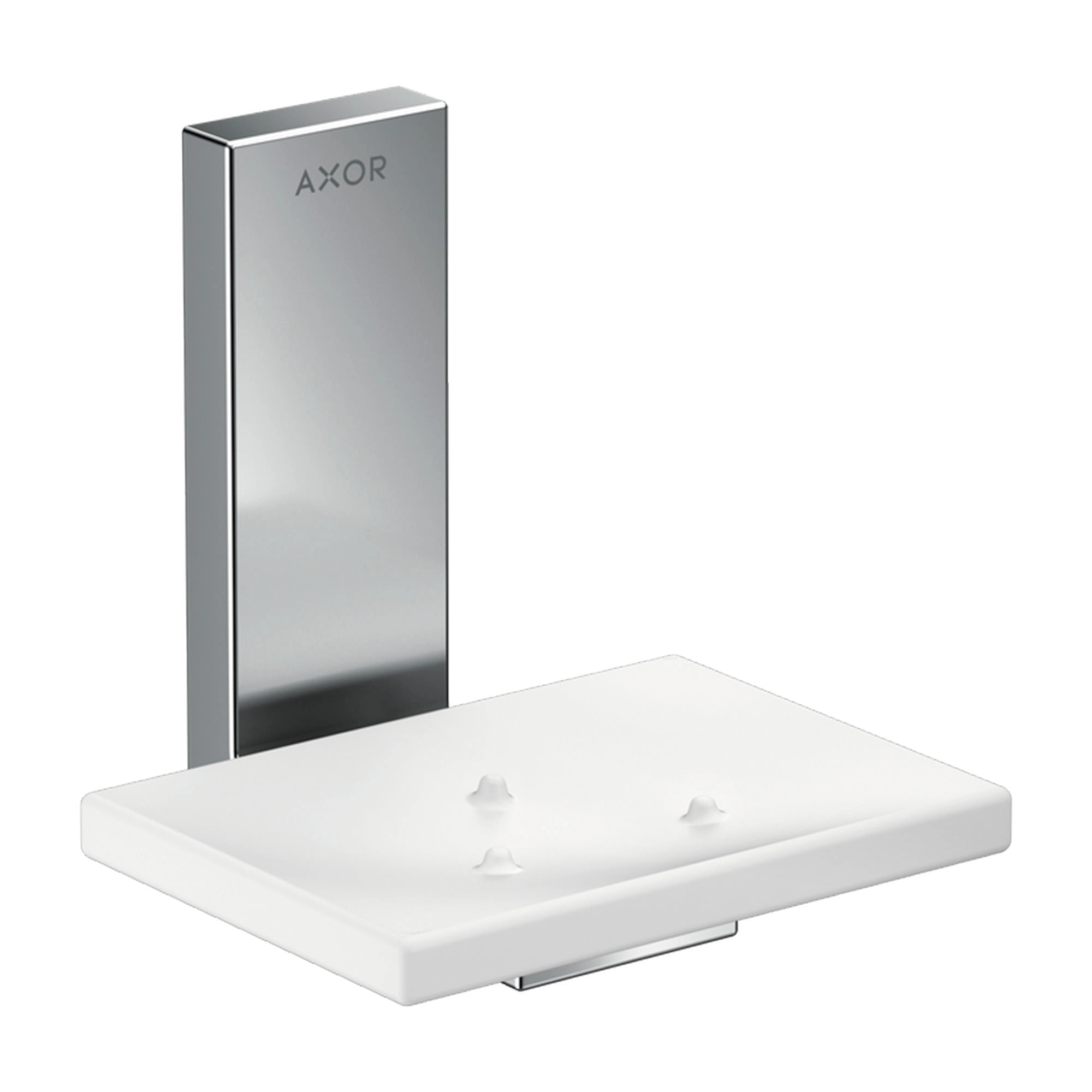 Jabonera Universal Mural Vidrio y Metal Cromado 11x10.7x11 cm