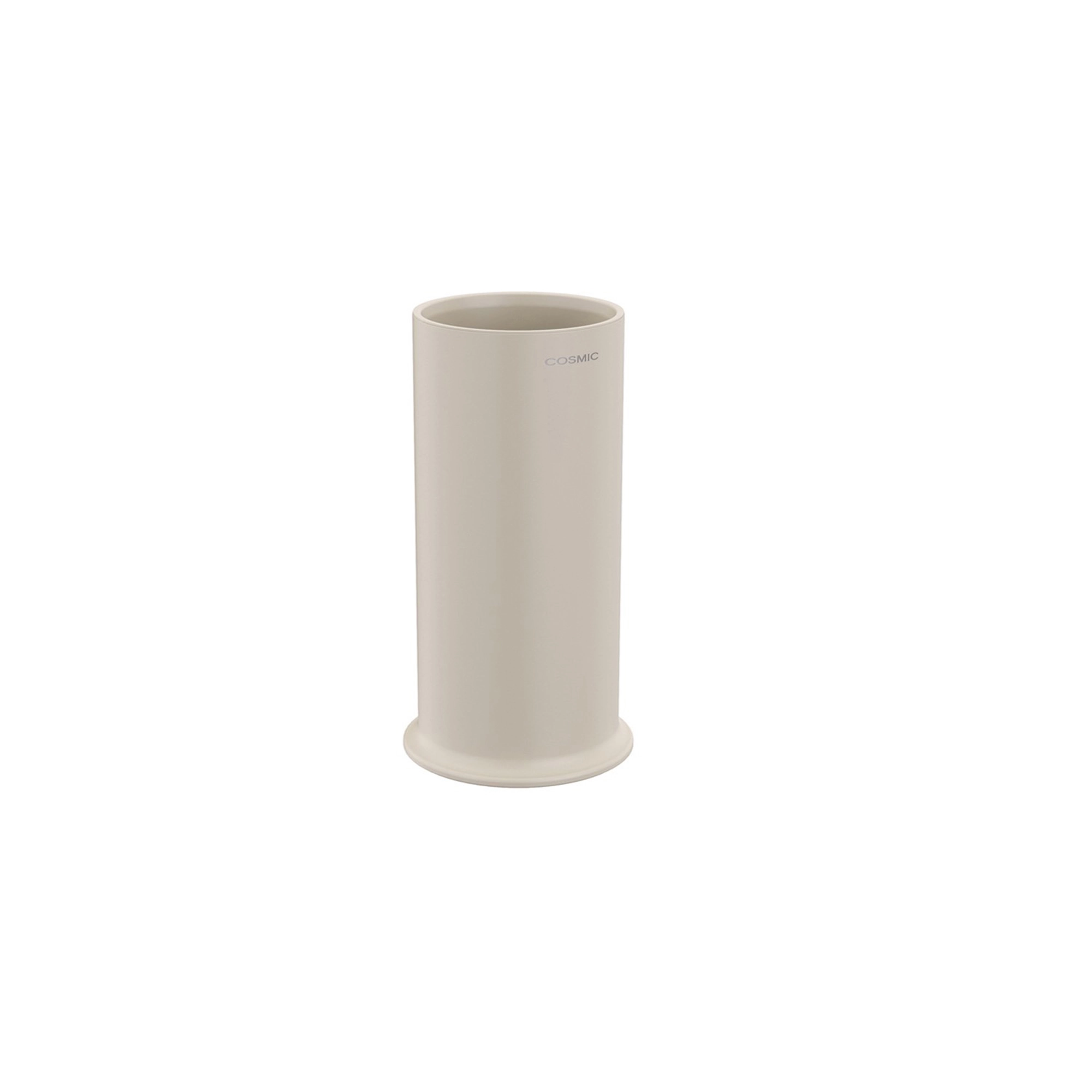 Vaso Portacepillo Sobreponer Geyse Gris Mate 73x73x140mm