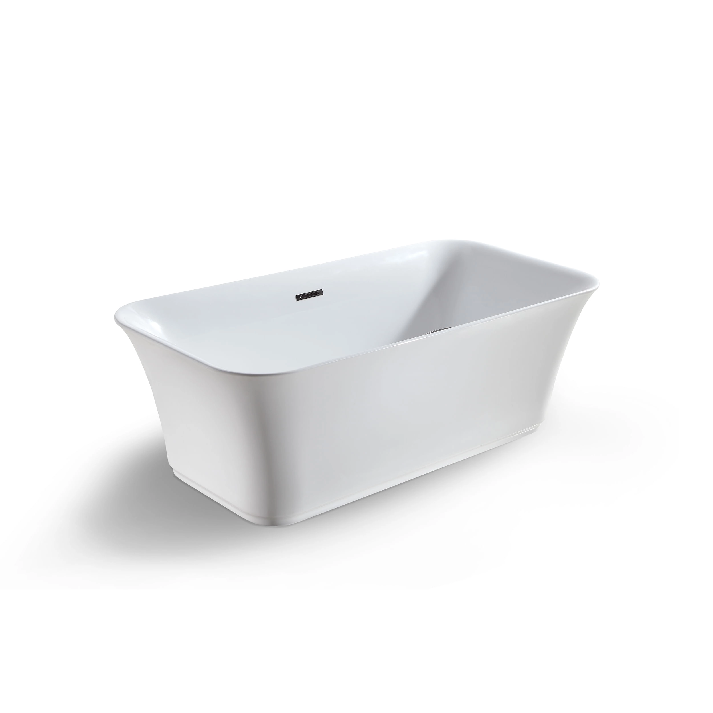Tina Isla Bold con Rebalse y Desagüe Pop up Rectangular Blanco