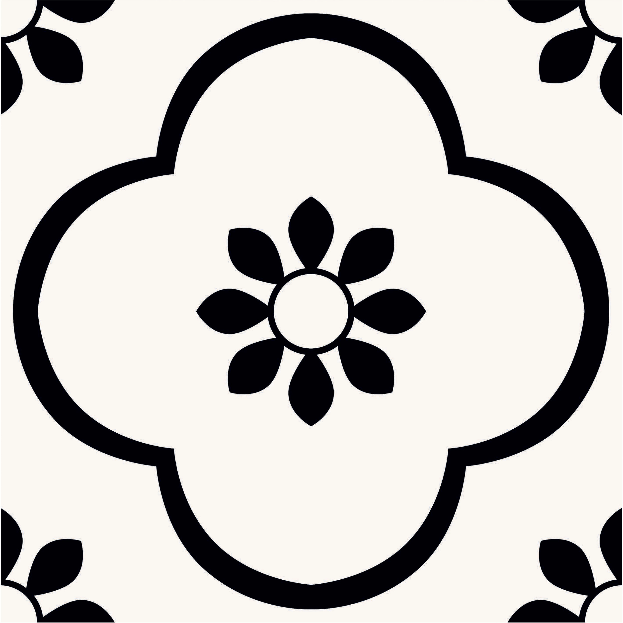 Gres Porcelánico Dolcevita Flower White Mate 20x20 cm