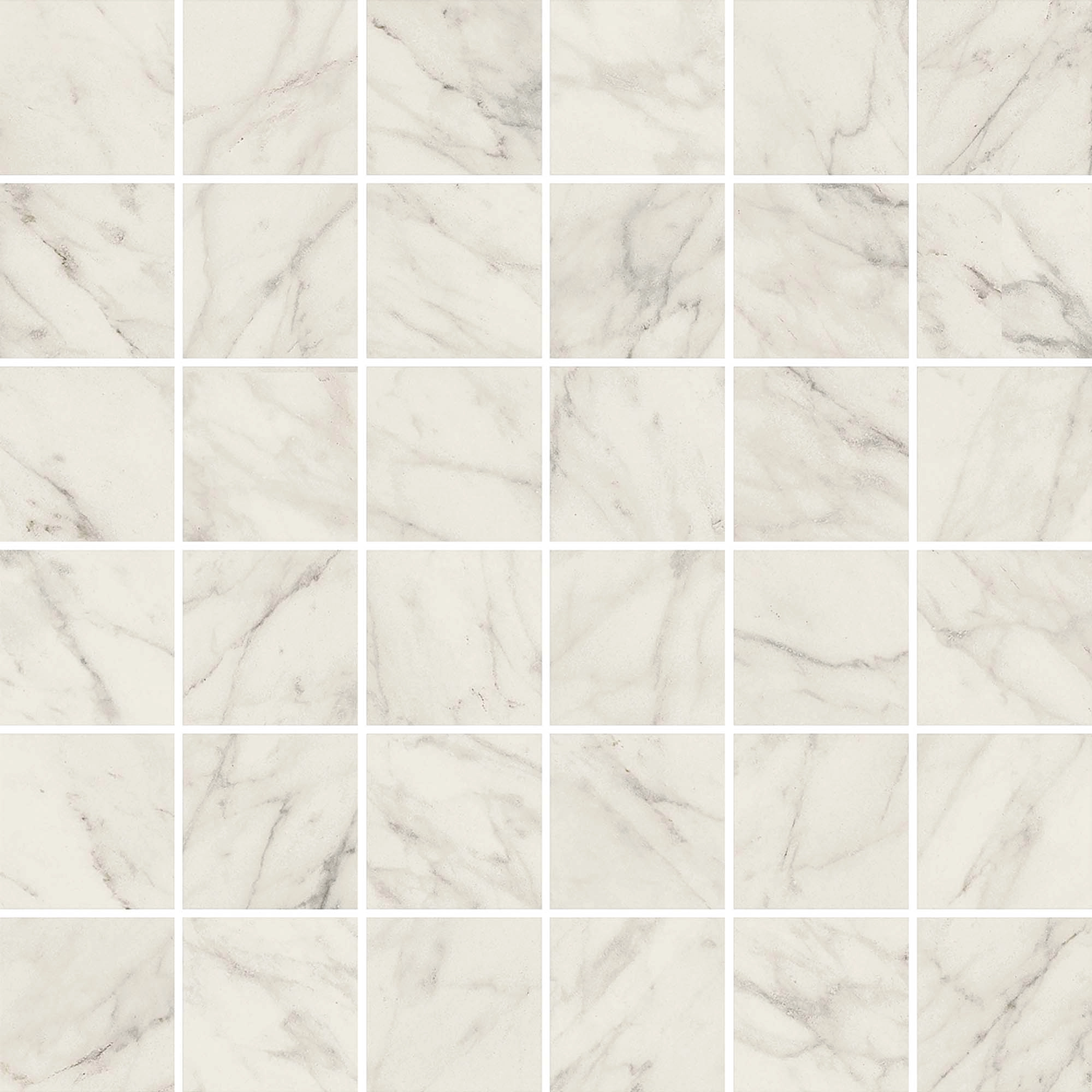 Porcelanato Mosaico Carrara Icon Blanco Mate 30x30 cm