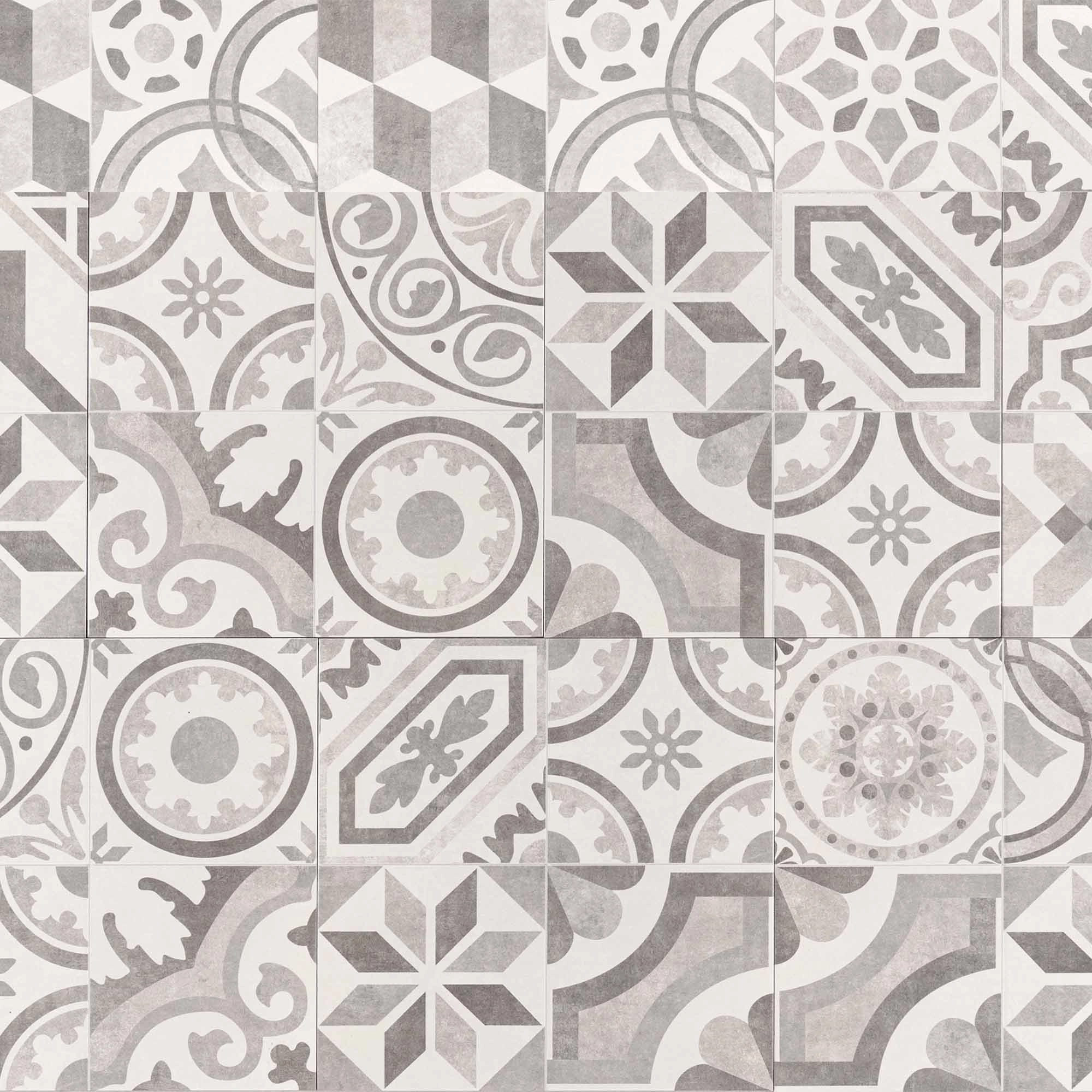 Cerámica Alpha Decorado Gris Mate 45x45 cm