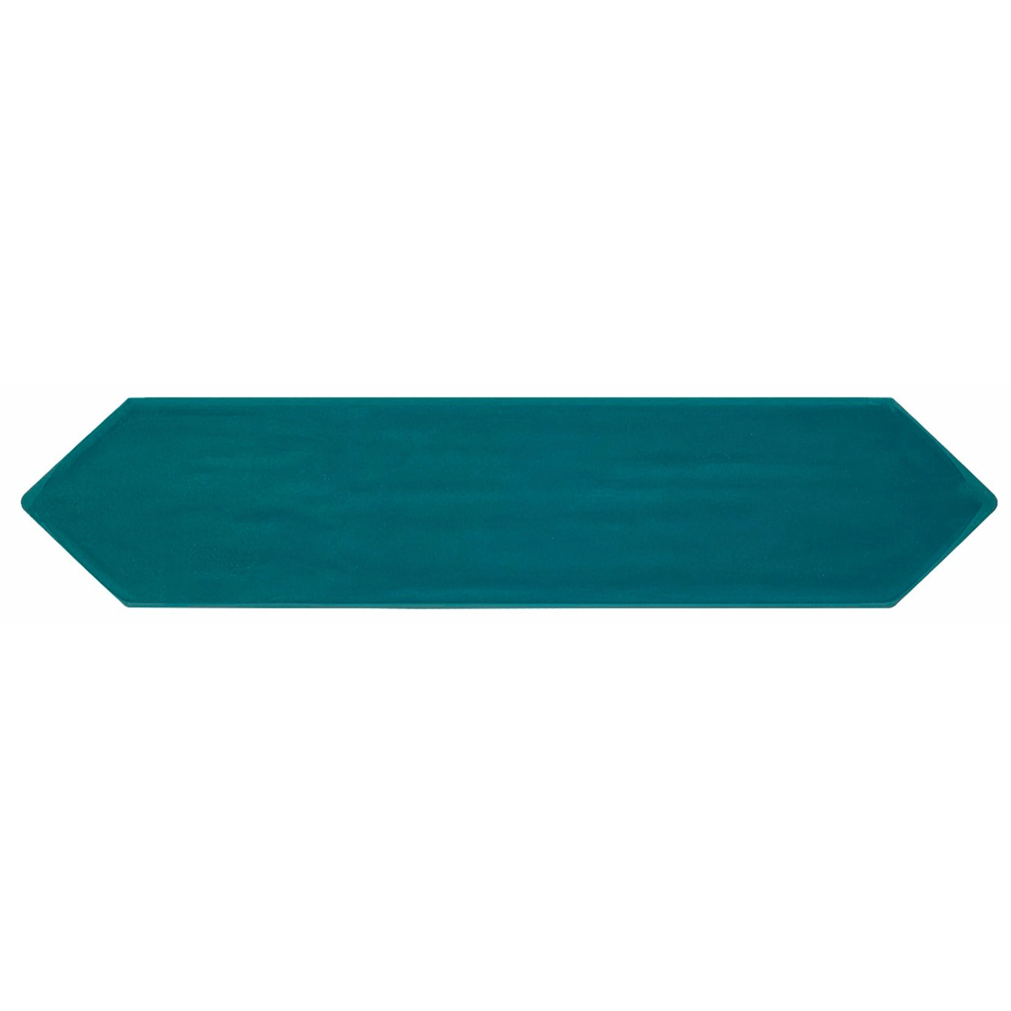 Cerámica Muro Flow Picket Peacock Green Brillo 7.7x30.5 cm