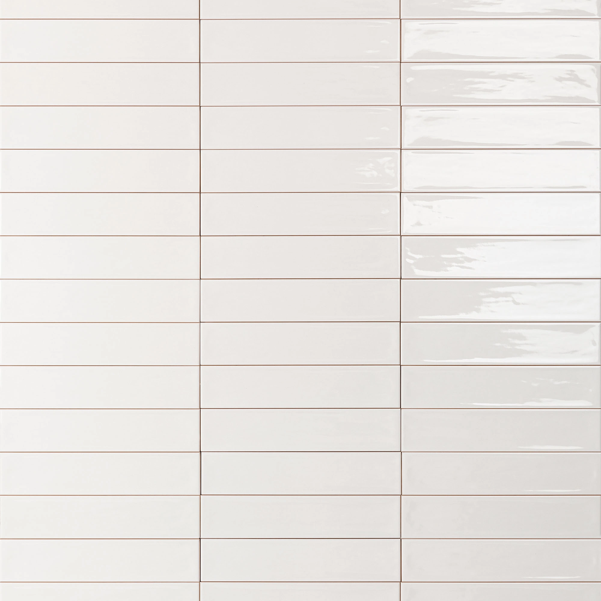 Cerámica Muro Flow White Brillante 7.7x30.5 cm