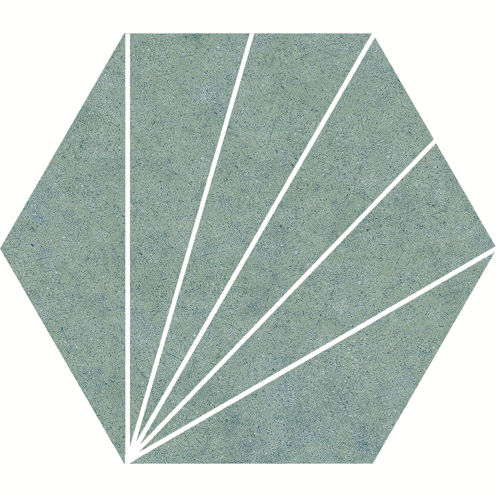 Porcelanato Aster Verde Mate Hexagonal 22x25 cm